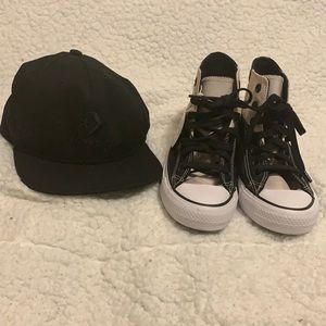 Boys Converse shoes and hat bundle